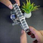 Patek phillipe nautilus side view & silver straps