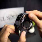 Rolex submariner side look with circular plane light black straps