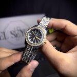 Women watch two tone black with a black straps &black dialer