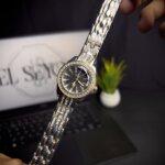 Women watch two tone black front side with open straps