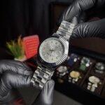 Rolex date-Just white with white straps & dialer view