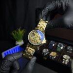 Rolex skeleton automatic wrist view