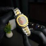 Patek phillippe geneve two tone wrist view with golden border