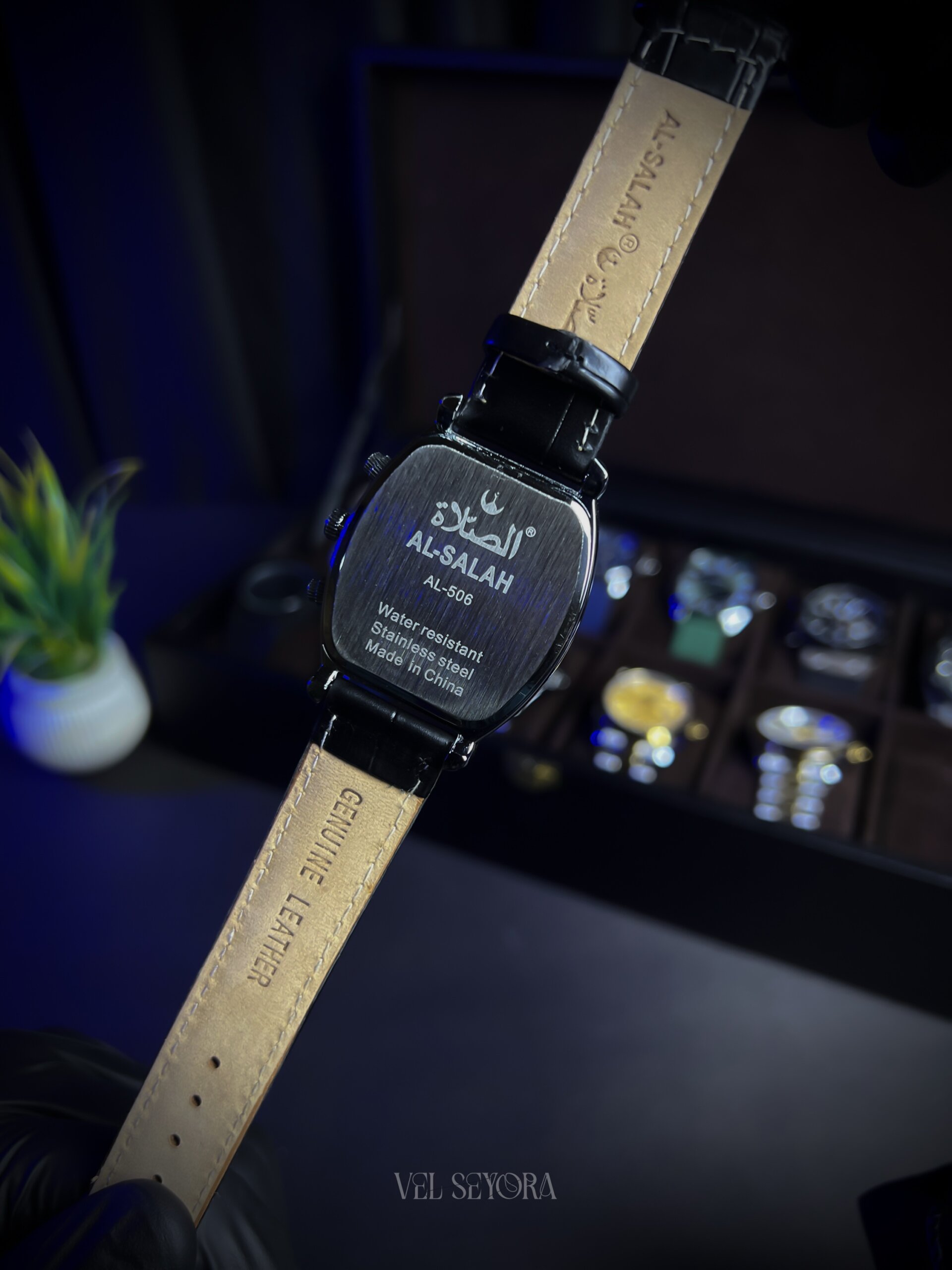 Al-Salah digital watch silver dial