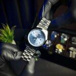 Rolex Day-Date Tiffany Dial front wrist view side