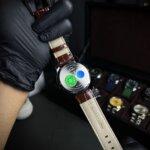 Casino premium men's fashion watch back view