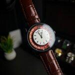 Casino premium men's fashion watch front view of straps
