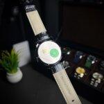 Casino premium men's fashion black watch back view with straps